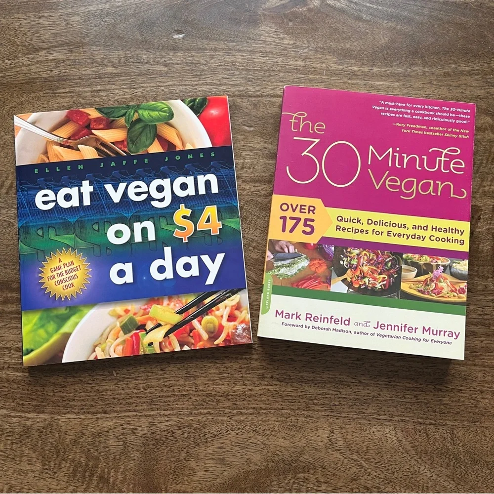2 Vegan Cookbooks - The 30 Minute Vegan & Eat Vegan on $4 A Day Vegan Cookbook
